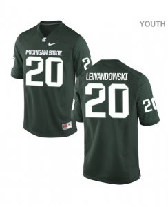 Youth Davis Lewandowski Michigan State Spartans #20 Nike NCAA Green Authentic College Stitched Football Jersey QH50S75UX